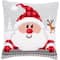 Vervaco Santa in a Plaid Hat Needlepoint Cushion Top Kit
